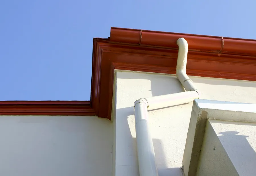 Crisp new white UPVC fascias, soffits and a downpipe on a freshly finished roofline